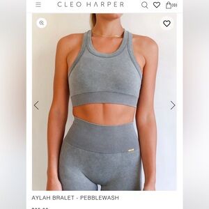 Cleo Harper Bralet - size M pebblewash